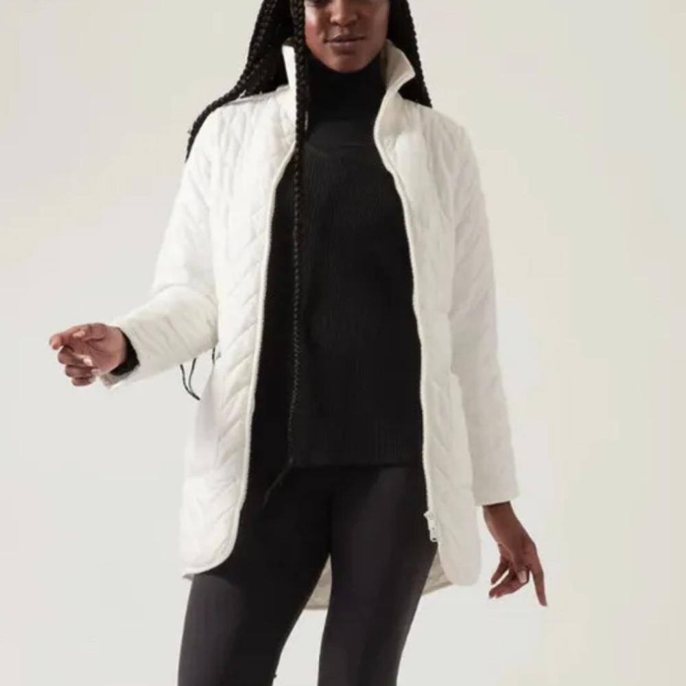Athleta Mendocino Coat Magnolia White